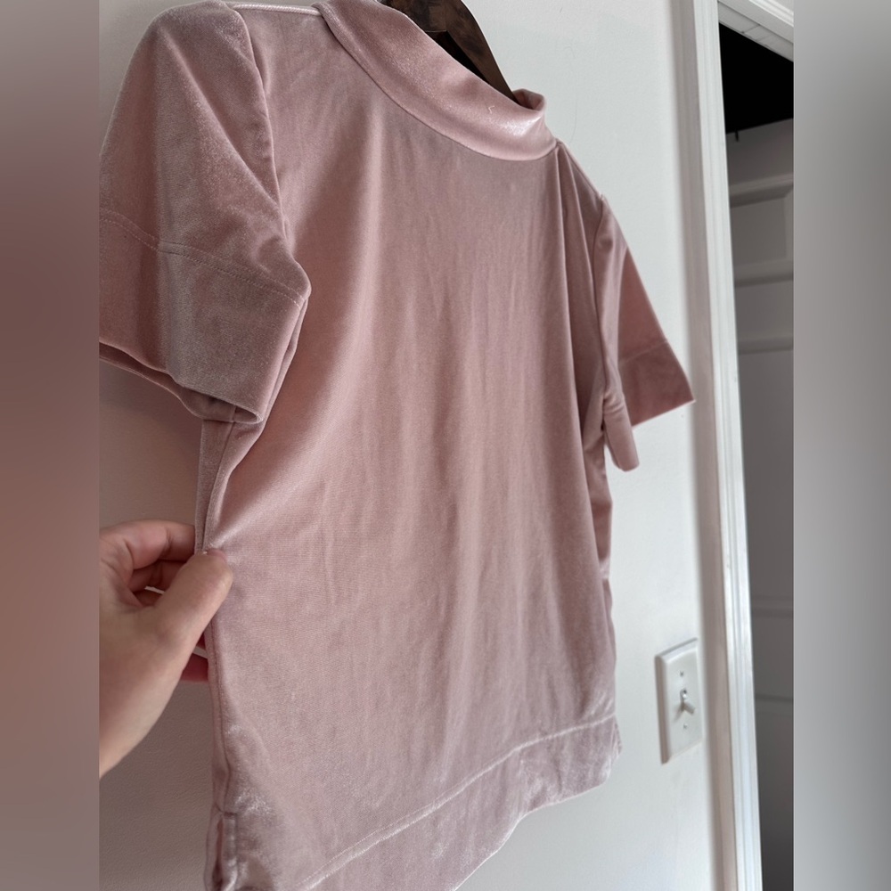 Elegant Anthropologie Pink Velvet Women's Top - Picture 2 of 7